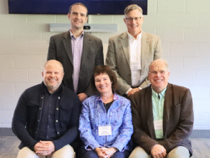 John Wesley Fellows attending the conference sponsored by a grant from A Foundation for Theological education: (left to right) Front: Joshua Toepper, Wendy Deichmann, Andrew Kinsey, Back: Richard Clark, Scott Kisker