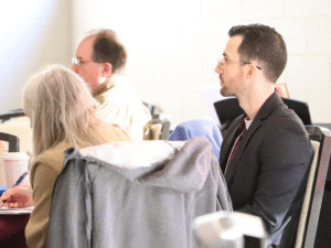 Ryan Bianchet and others engage in discussion